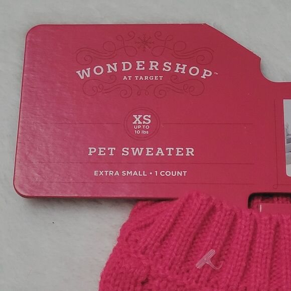 Wondershop Pet Sweater for Dogs and Cats Solid Red Size XS Extra Small New - Picture 3 of 6